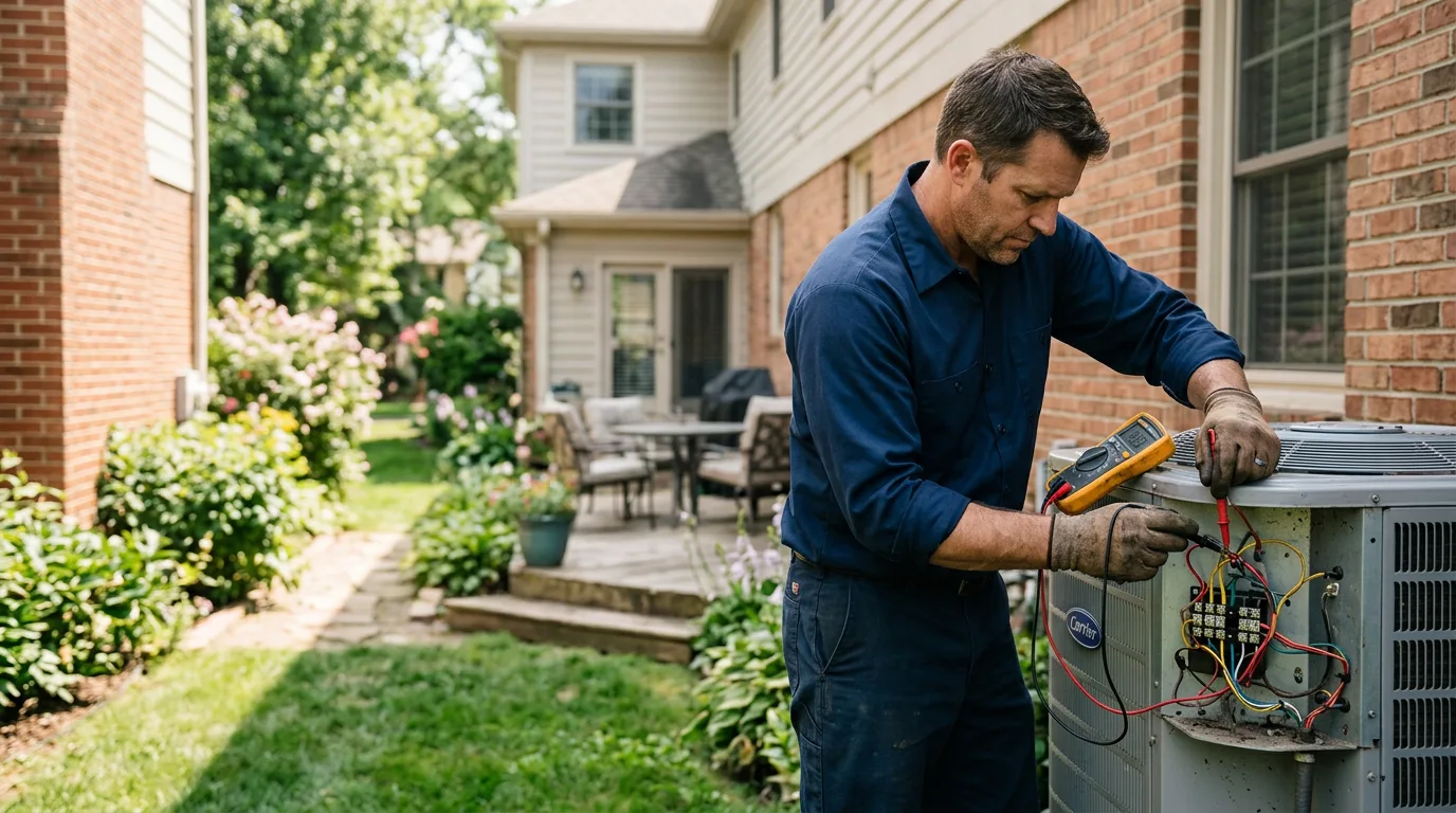 HVAC technician working near Fremont, MO